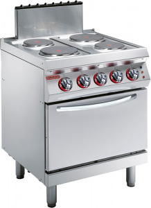 Плита электрическая c 4 конфорками Angelo Po 1G1PE1E с духовым шкафом, напольная