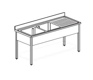 Ванна моечная Apach  L2S207-65Rw