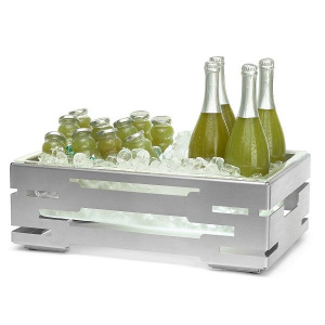 База нейтральная для бутылок Multi-Chef 54,9Х34,5СМ H17,8См, с коробом для льда, нерж.сталь/акрил Sm