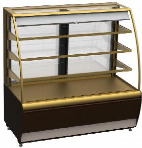 Витрина холодильная кондитерская K70 Vm 1,3-2 Standard 0102-0109 (ВХСВ-1,3Д Carboma открытая)