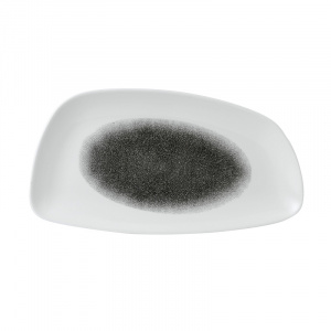 Блюдо сервировочное Chefs Geo 35Х18,5СМ, без борта, цвет Raku Quartz Black, Studio Prints Rkbqge351