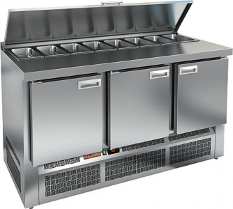 Стол для салатов Hicold SLE1-121gn (1/3) с крышкой (+2/+10) 375л, 1485×700×850мм