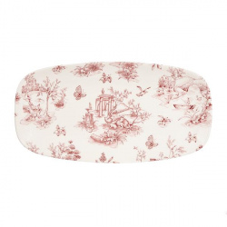 Купить блюдо прямоугольное chefs 29,8х15,3см, без борта, vintage prints, цвет cranberry toile tocxo111 – цена от завода, доставка до двери | RuOborudovanie.ru