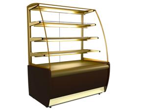 Витрина кондитерская Полюс K70 Vm 0,9-1 0012-0109 (ВХСв-0,9Д Carboma) корич.-Золотой 1801490P