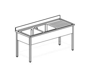Ванна моечная Apach Chef Line L2S186-54Rwsh
